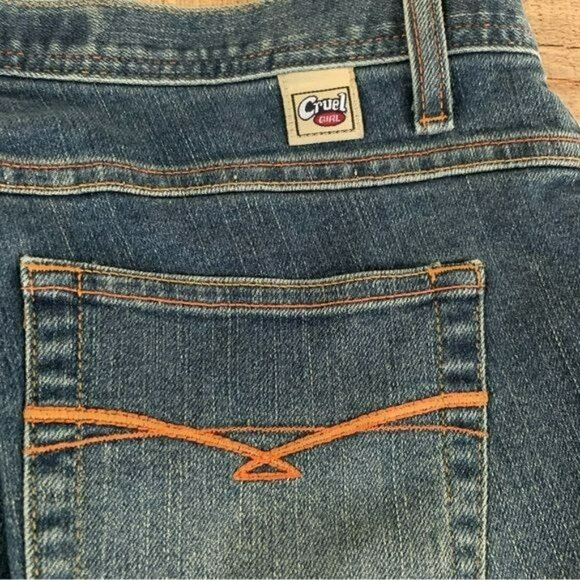 90’s Cruel Girl Denim jeans low rise bootcut juniors 13 XL - Picture 12 of 13
